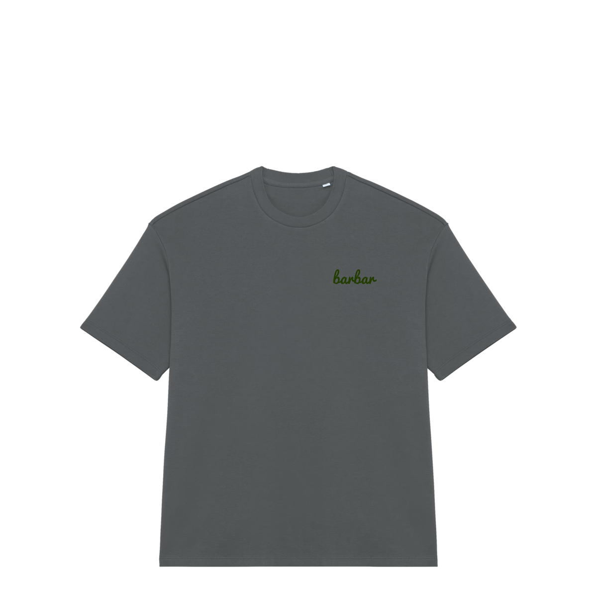 Oversized French Terry T-shirt (BarBar Khaki logo)