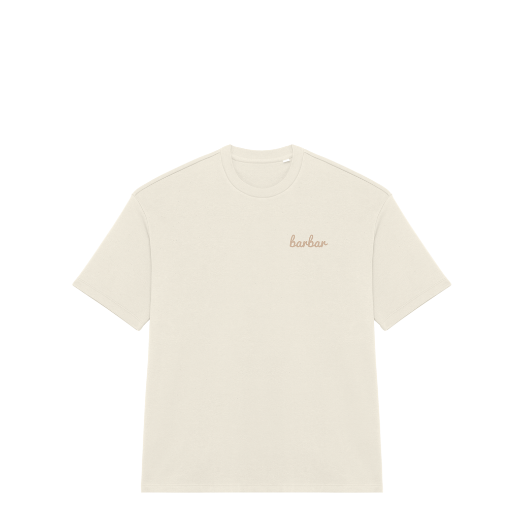 Oversized French Terry T-shirt (BarBar Off-white logo)