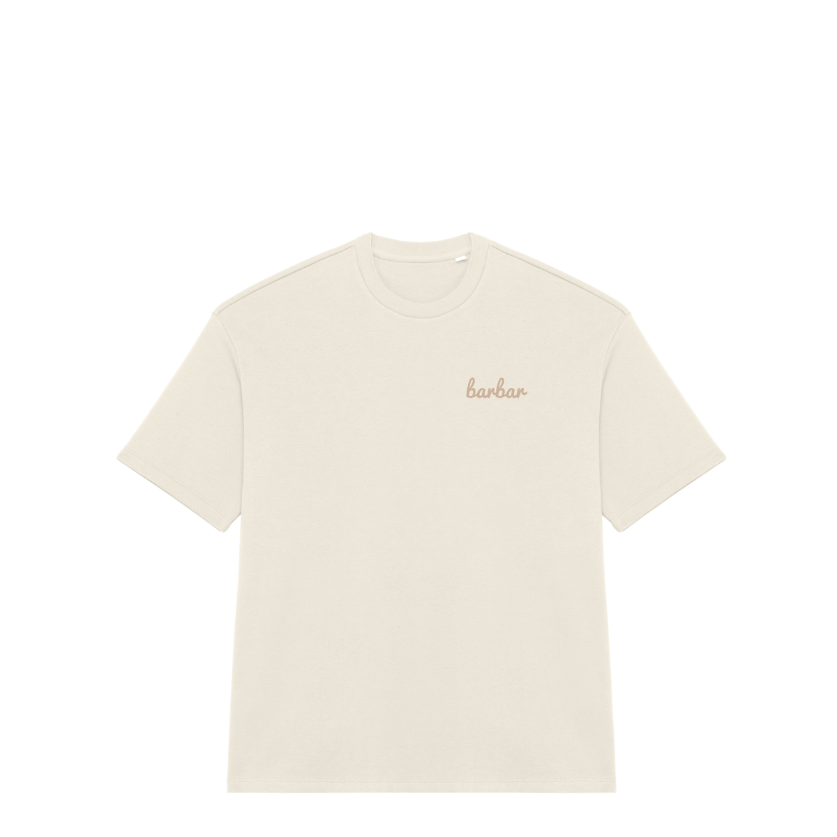 Oversized French Terry T-shirt (BarBar Off-white logo)