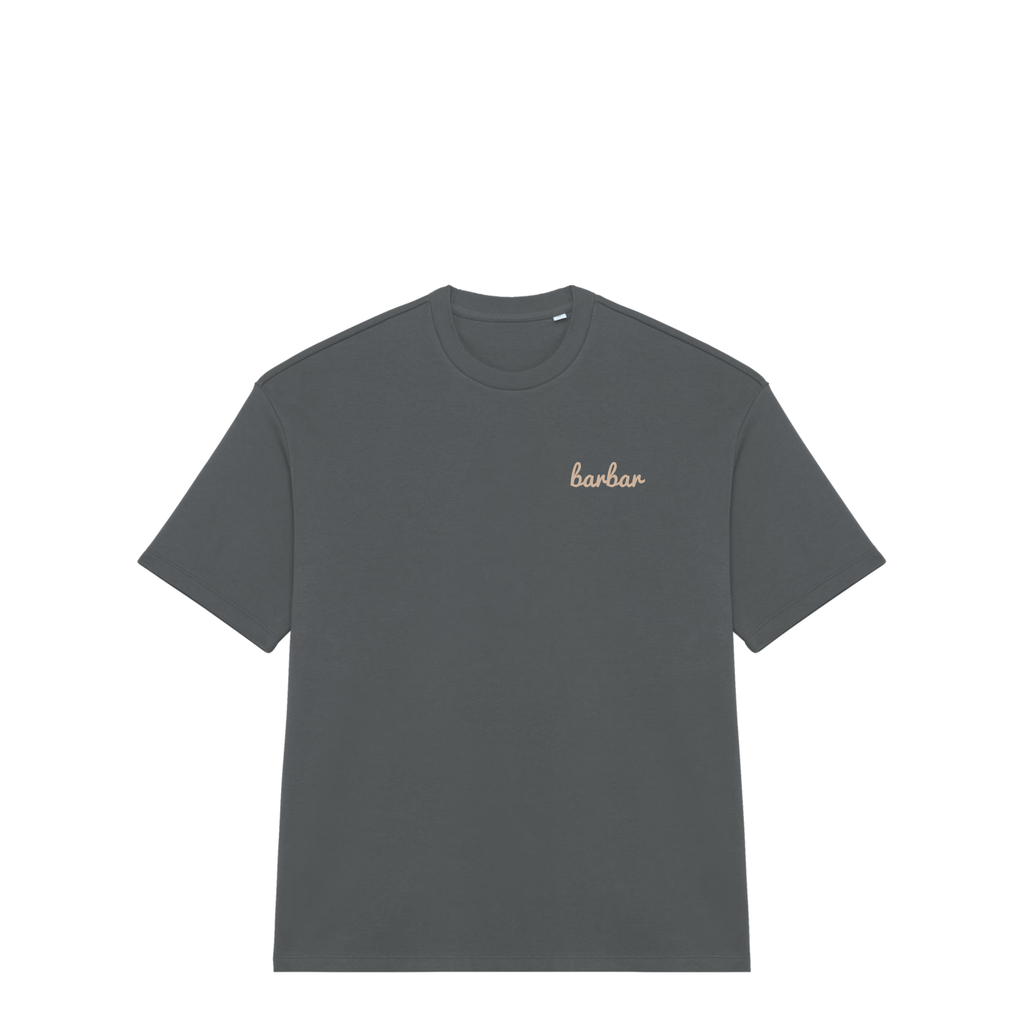 Oversized French Terry T-shirt (BarBar Off-white logo)