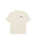 Oversized French Terry T-shirt (BarBar Navy Blue logo)