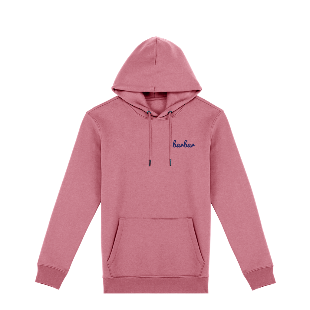 Uniseks Hoodie (BarBar Navy blue logo)