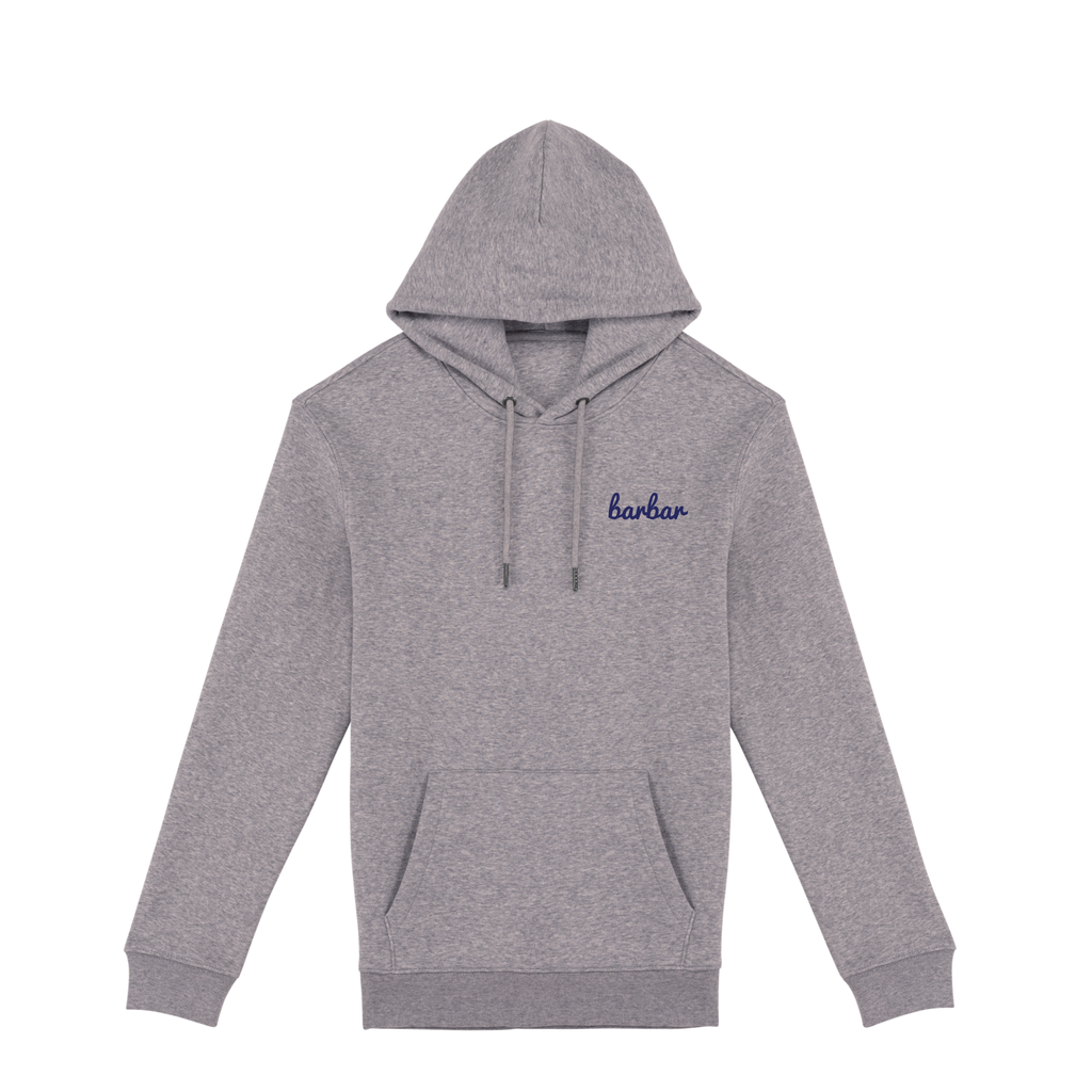 Uniseks Hoodie (BarBar Navy blue logo)