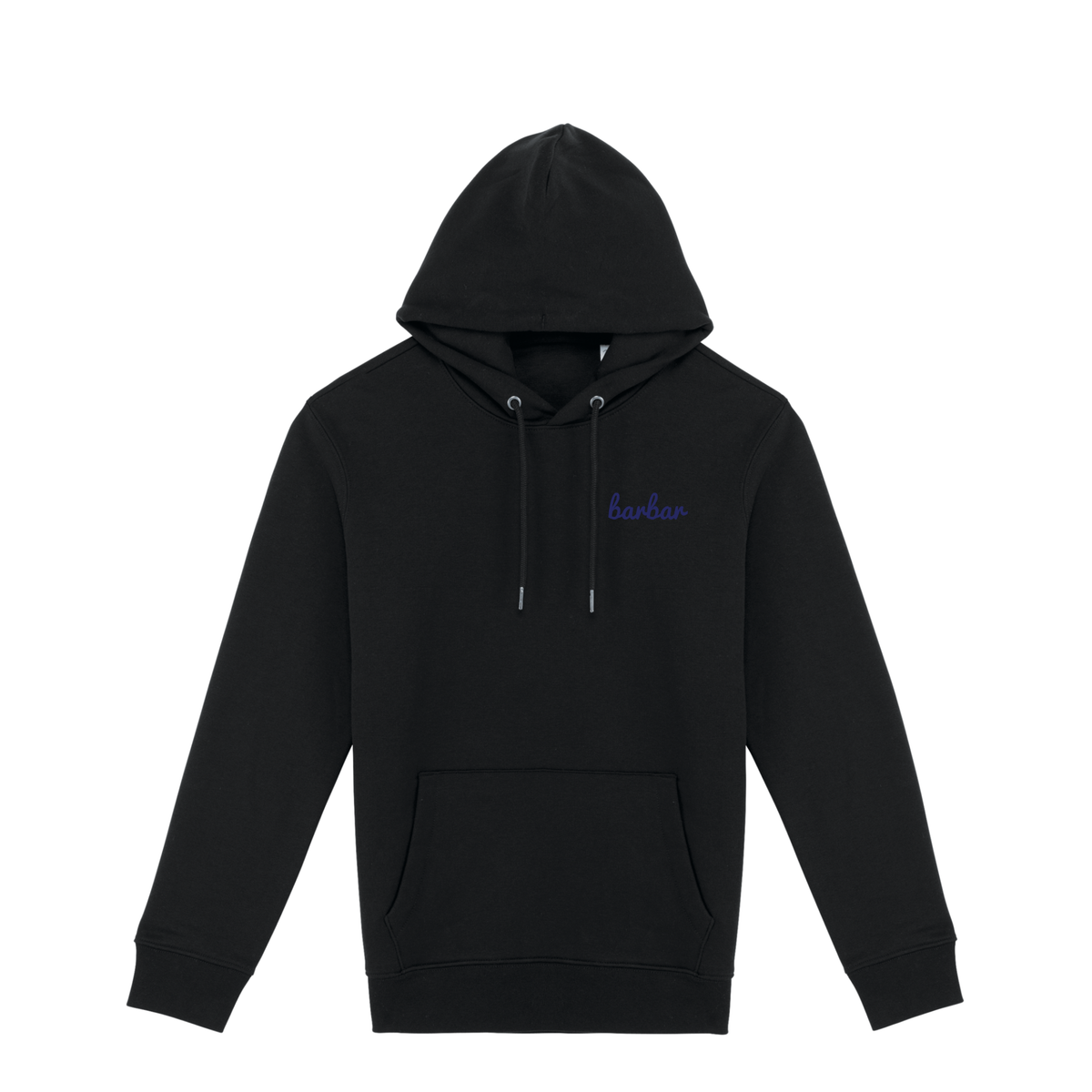 Uniseks Hoodie (BarBar Navy blue logo)