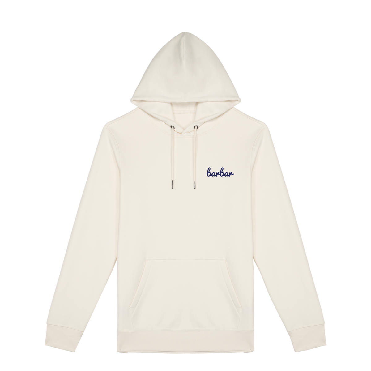 Uniseks Hoodie (BarBar Navy blue logo)