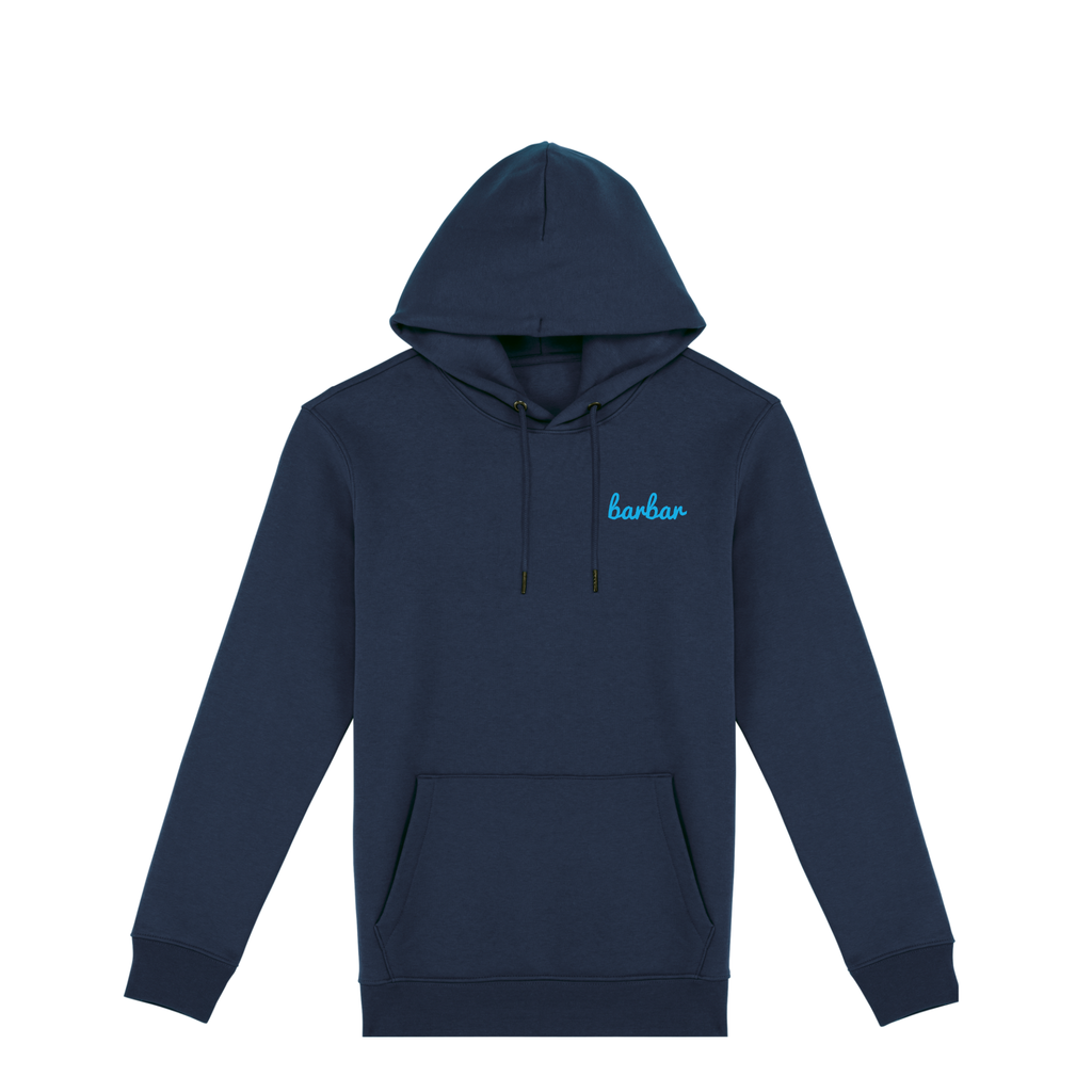 Uniseks Hoodie (BarBar Light blue logo)