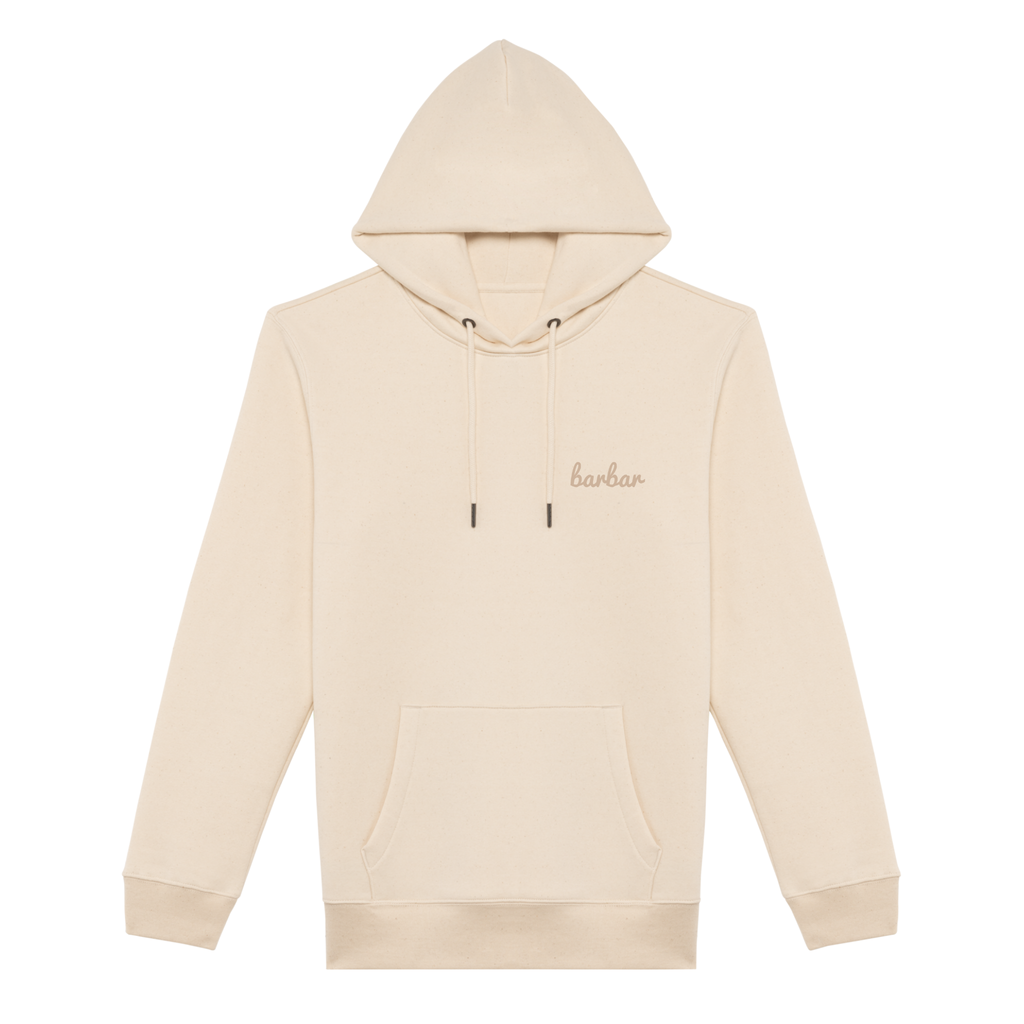 Uniseks Hoodie (BarBar Off-white logo)