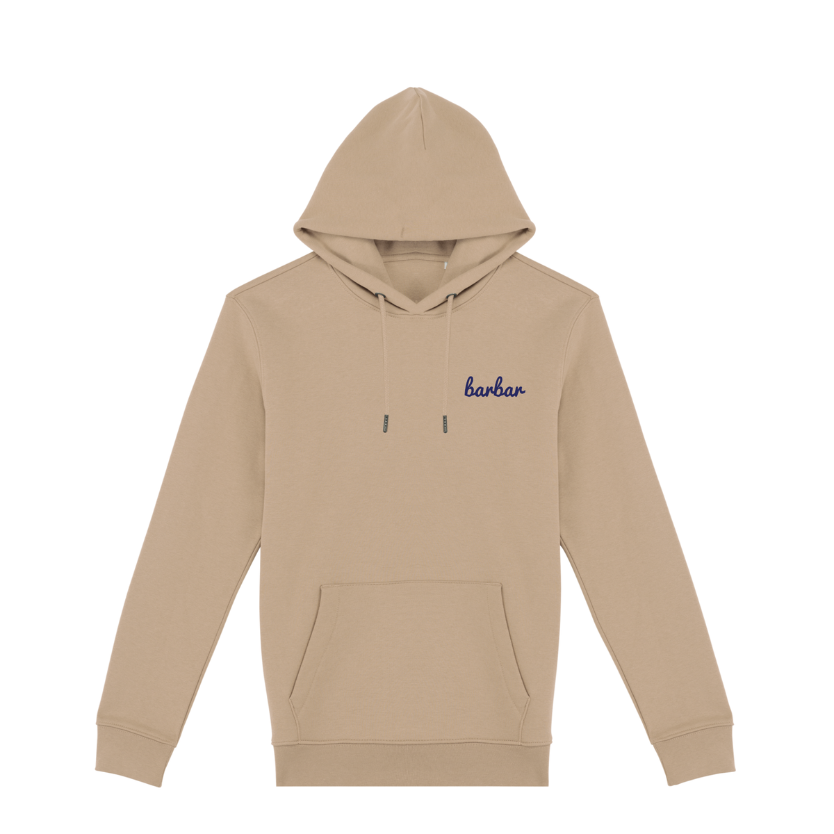 Uniseks Hoodie (BarBar Navy blue logo)