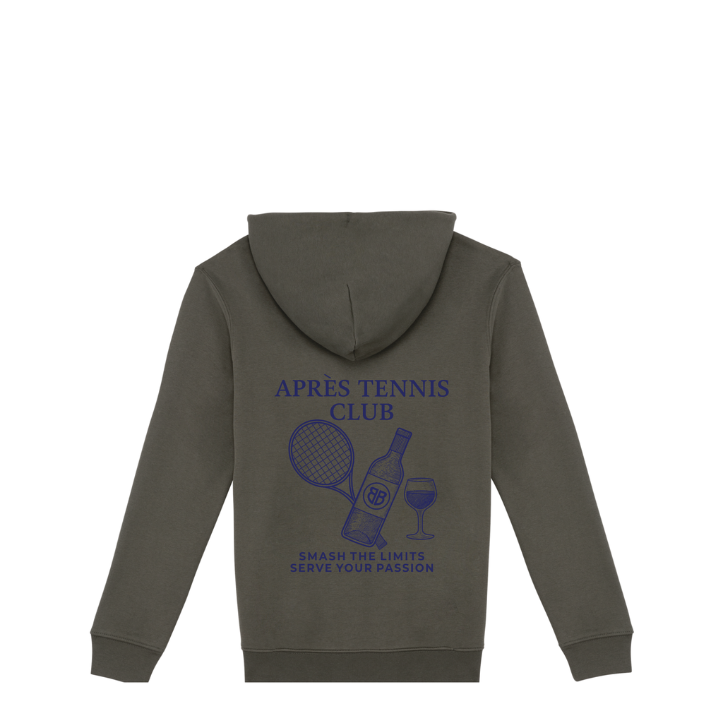 Uniseks Hoodie Après Tennis Club (Navy Blue logo)