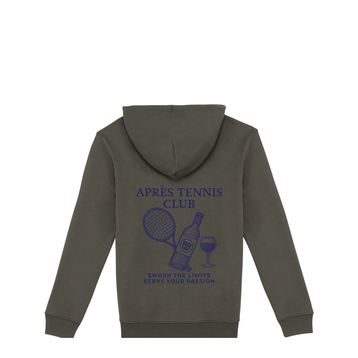 Uniseks Hoodie Après Tennis Club (Navy Blue logo)