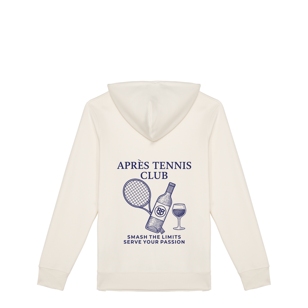 Uniseks Hoodie Après Tennis Club (Navy Blue logo)