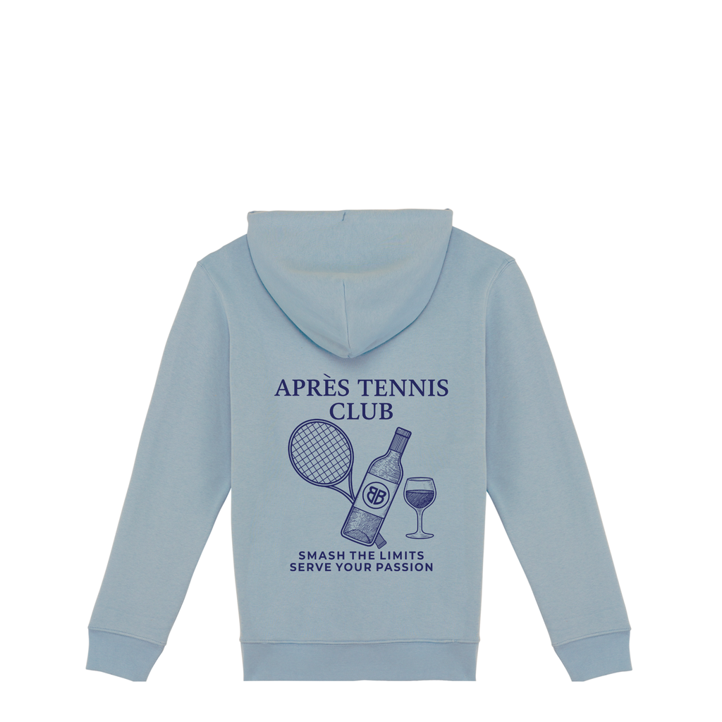 Uniseks Hoodie Après Tennis Club (Navy Blue logo)