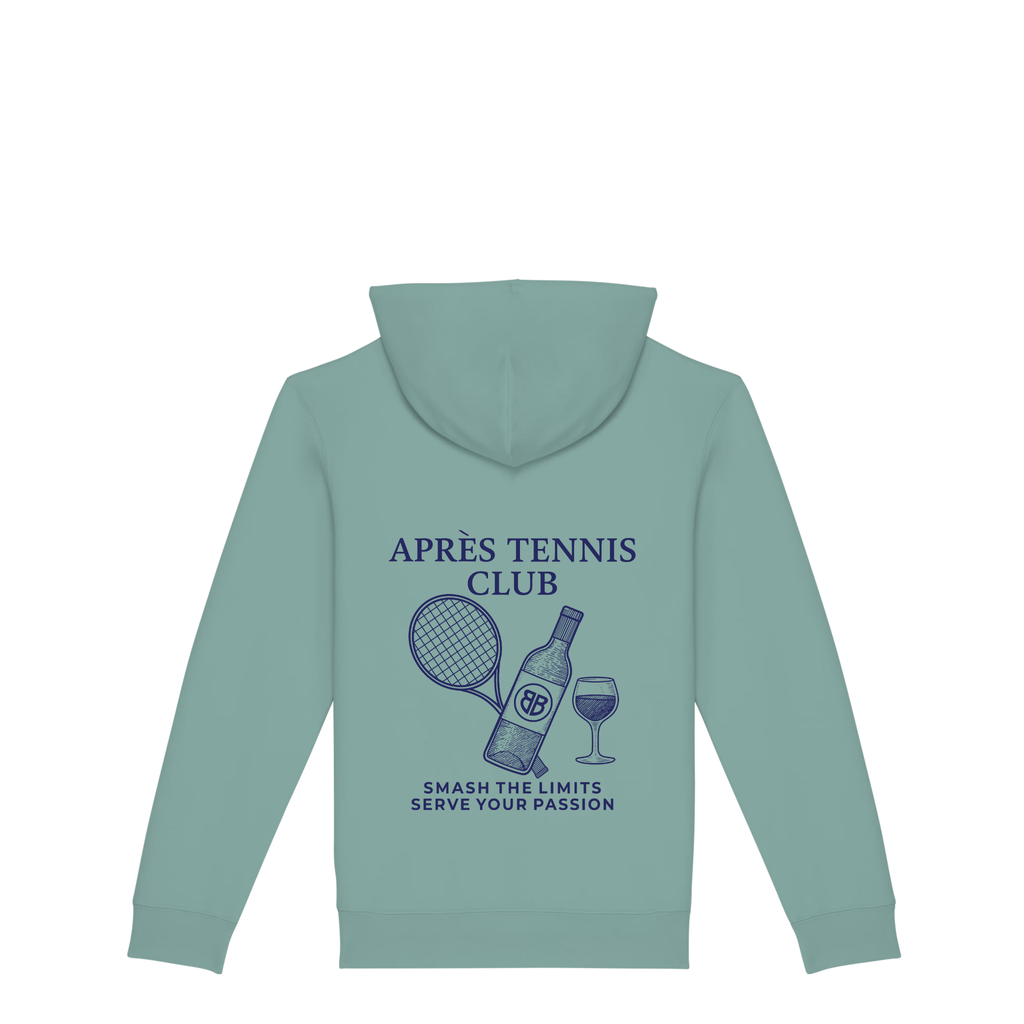 Uniseks Hoodie Après Tennis Club (Navy Blue logo)