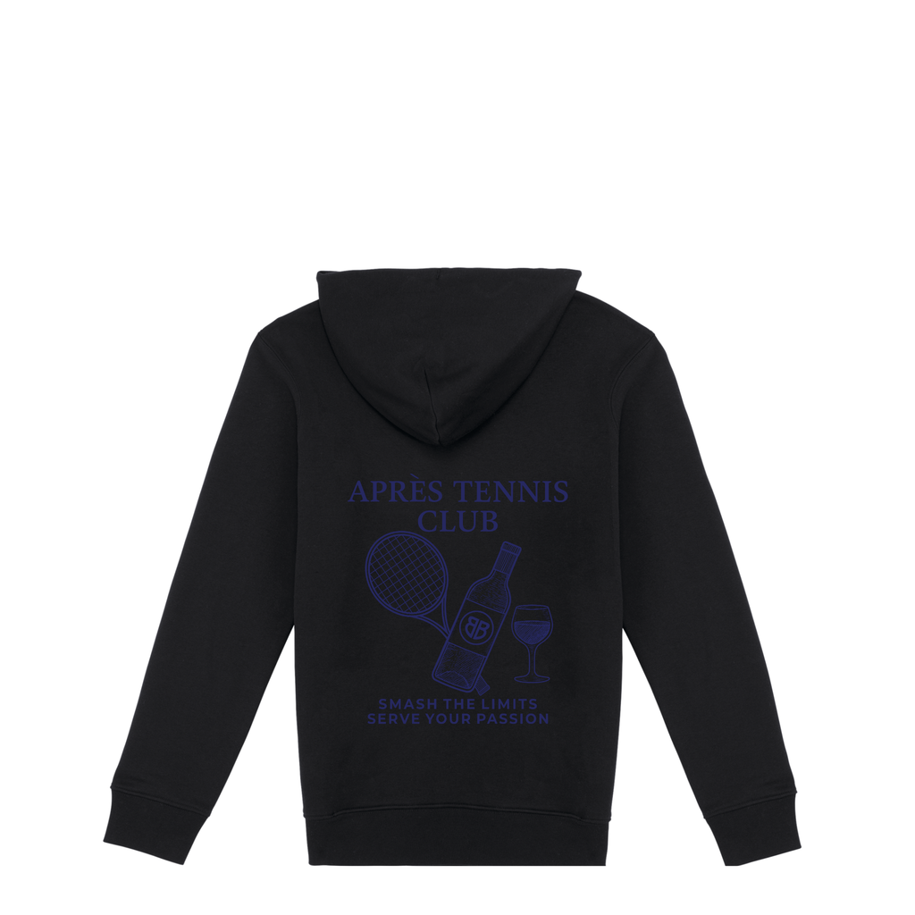 Uniseks Hoodie Après Tennis Club (Navy Blue logo)