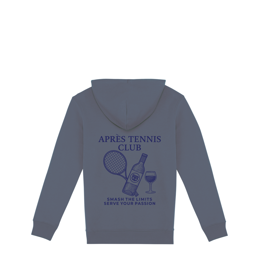 Uniseks Hoodie Après Tennis Club (Navy Blue logo)