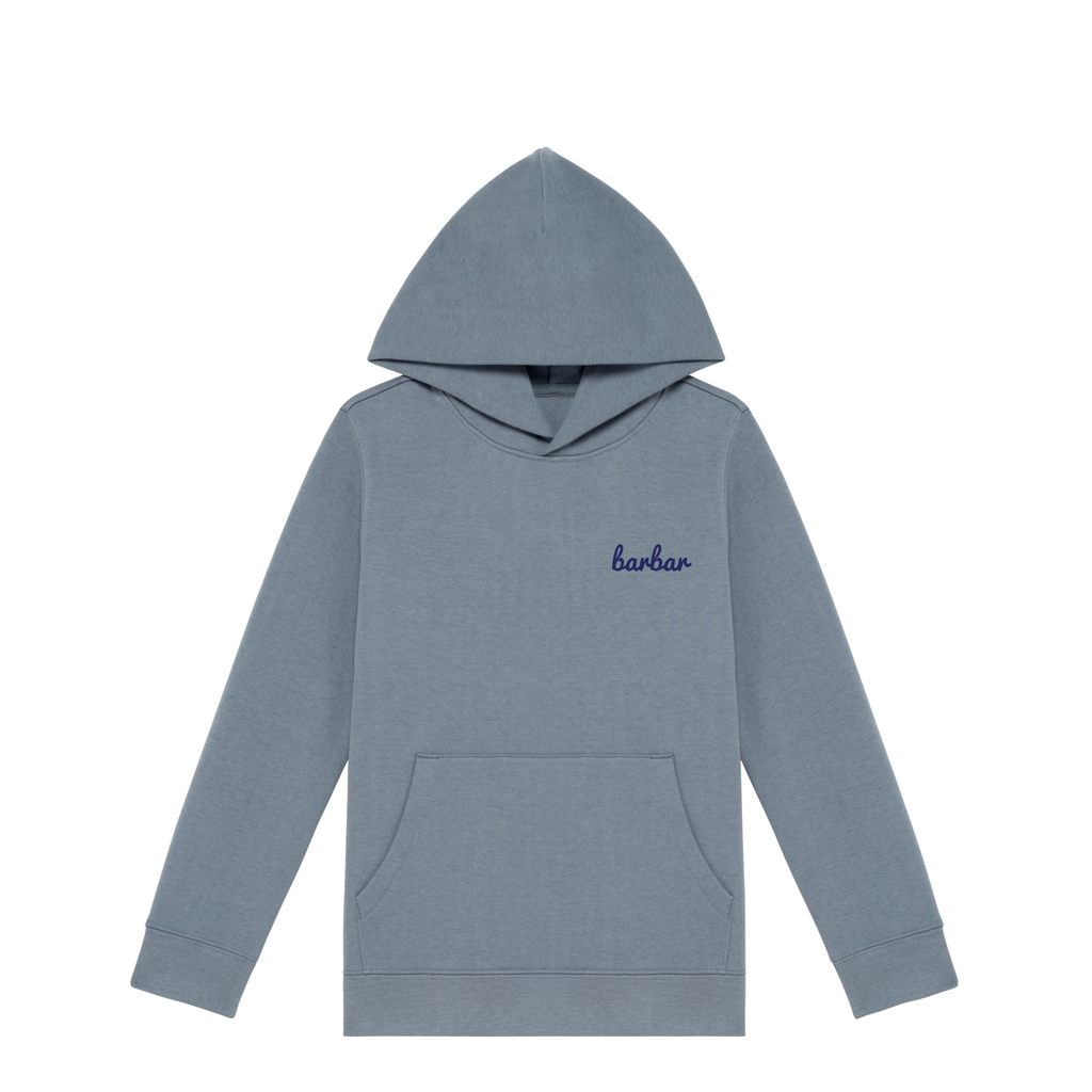 Kinder Hoodie (BarBar Navy blue logo)