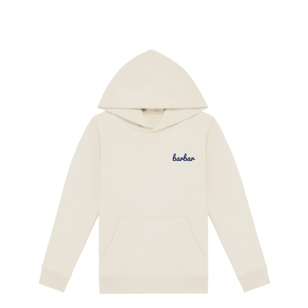 Kinder Hoodie (BarBar Navy blue logo)