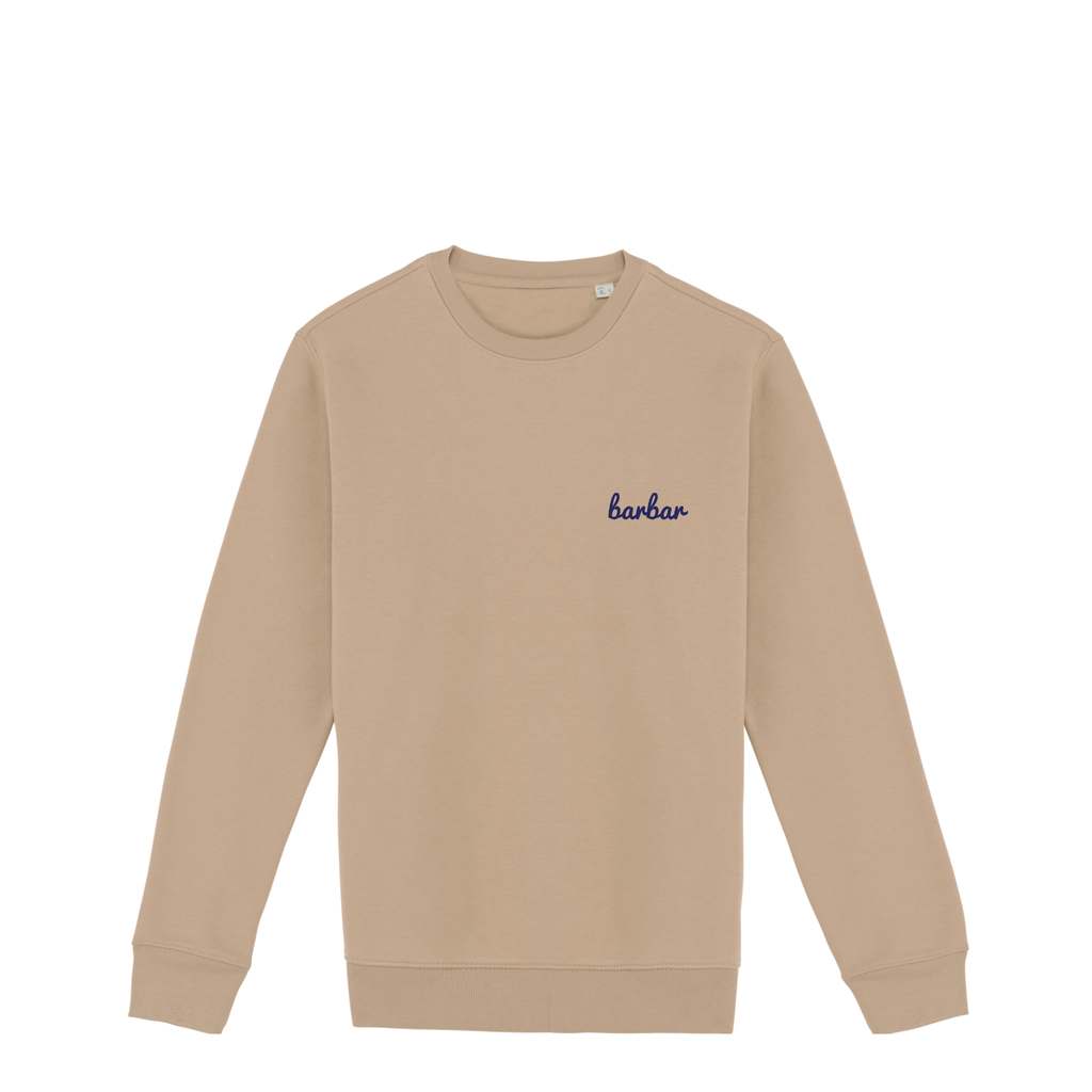 Uniseks Sweater (BarBar Navy blue logo)