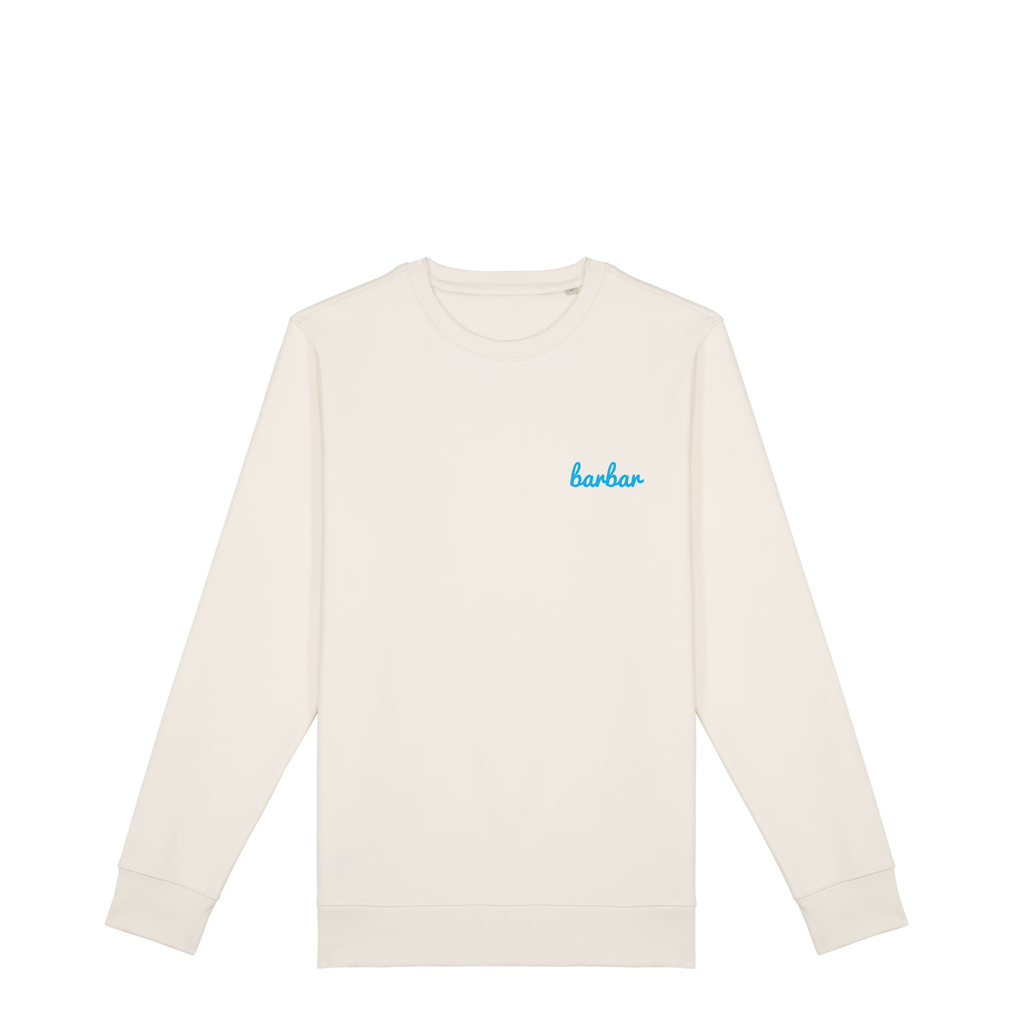 Uniseks Sweater (BarBar Light blue logo)