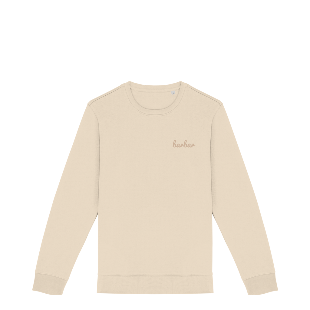 Uniseks Sweater (BarBar Off-white logo)