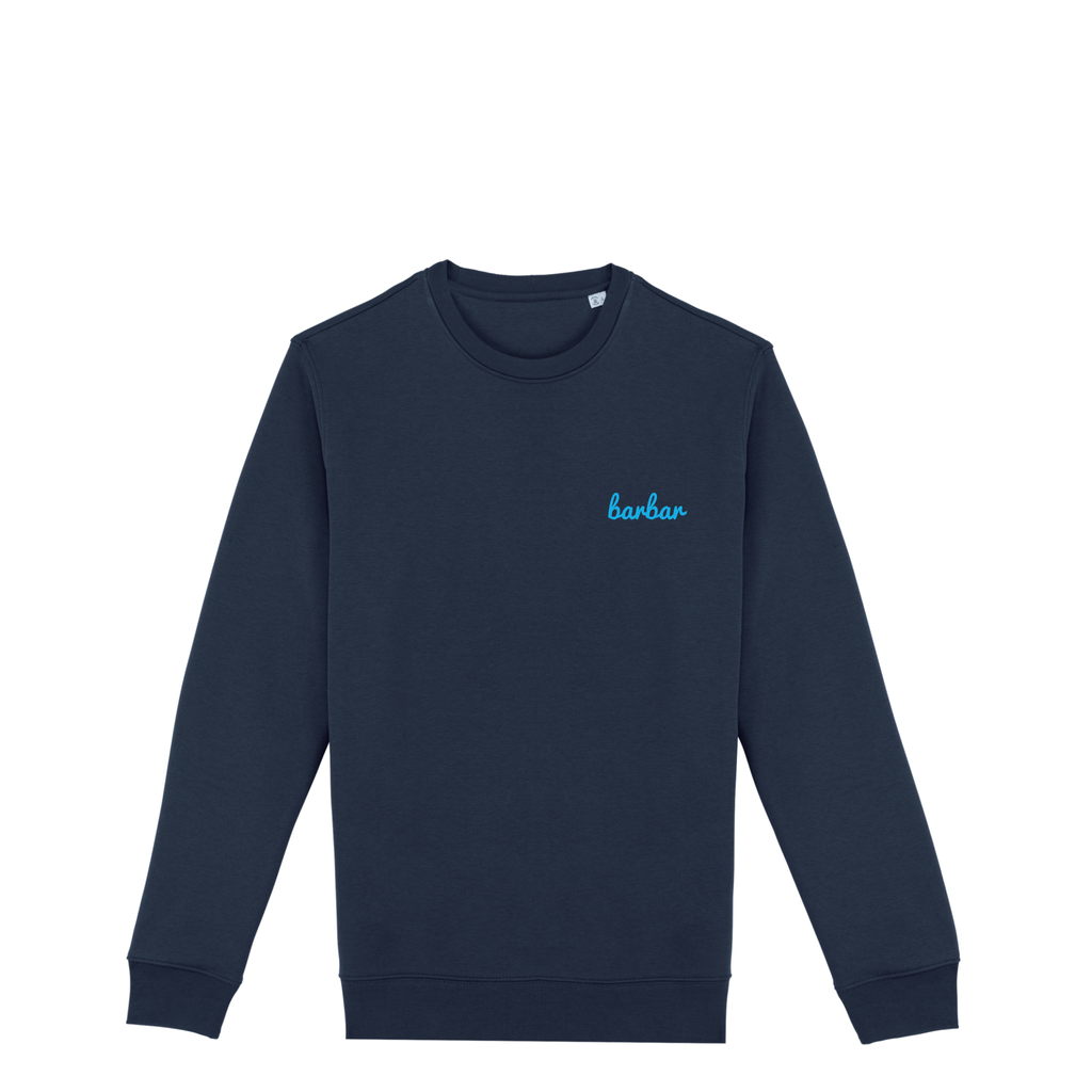 Uniseks Sweater (BarBar Light blue logo)
