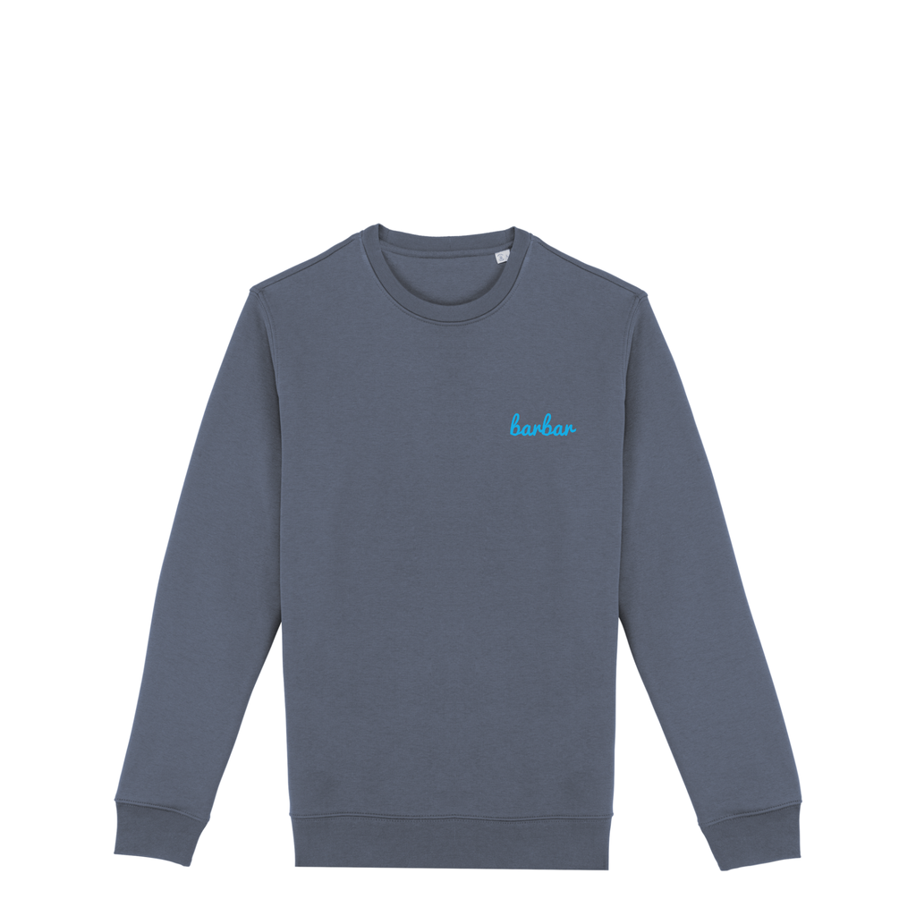 Uniseks Sweater (BarBar Light blue logo)