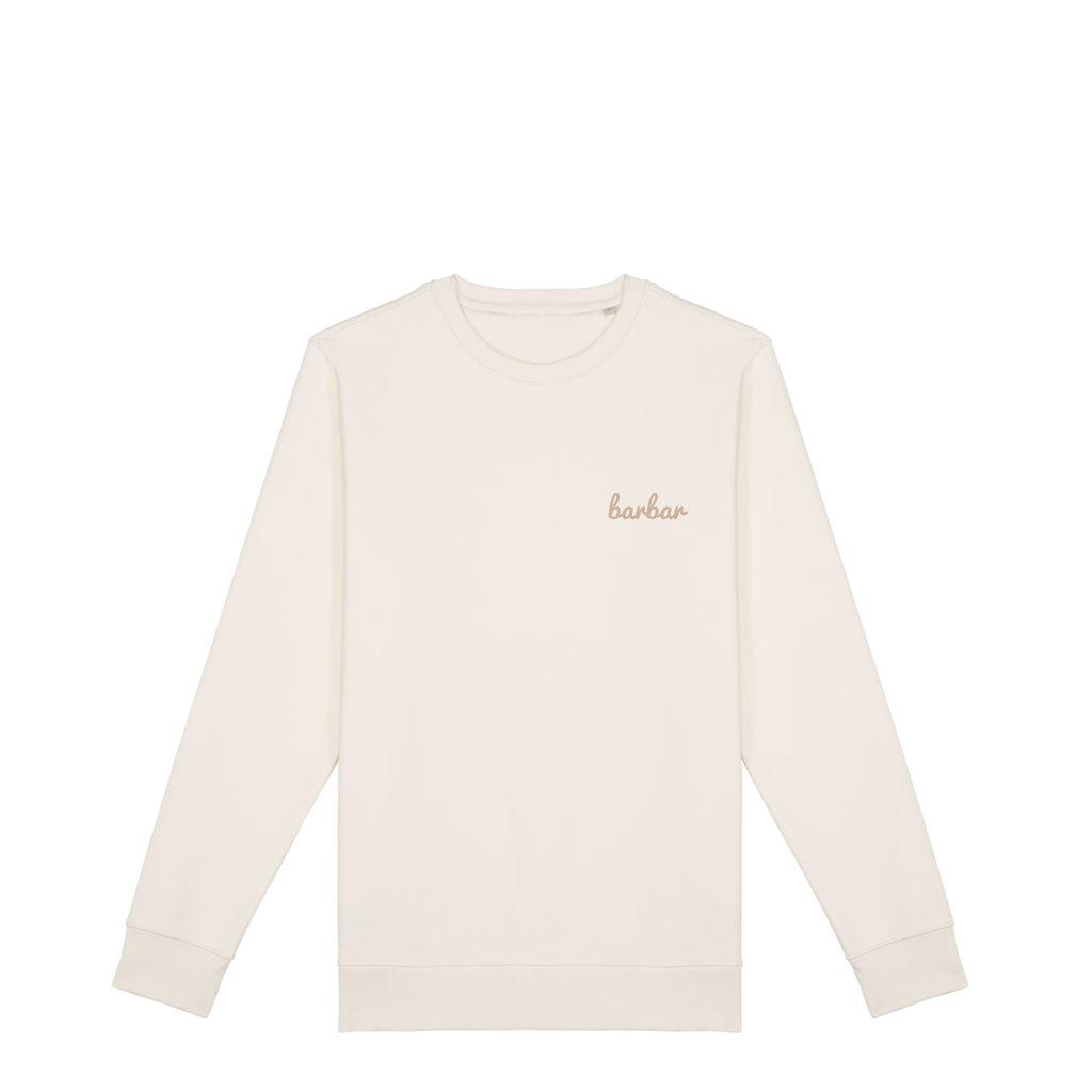 Uniseks Sweater (BarBar Off-white logo)