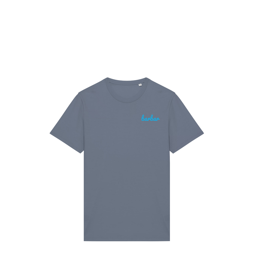 Uniseks T-shirt (BarBar Light blue logo)