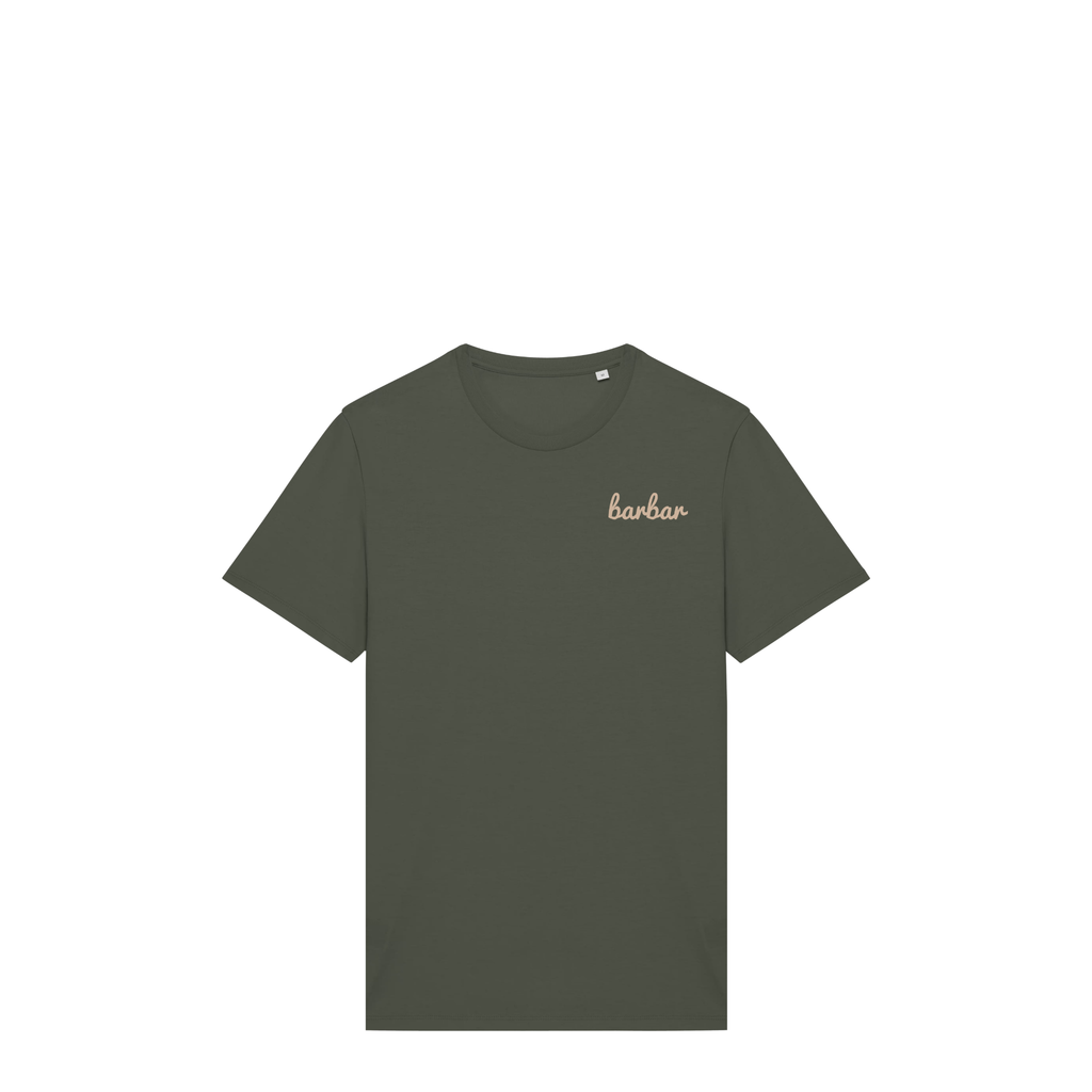 Uniseks T-shirt (BarBar Off-white logo)