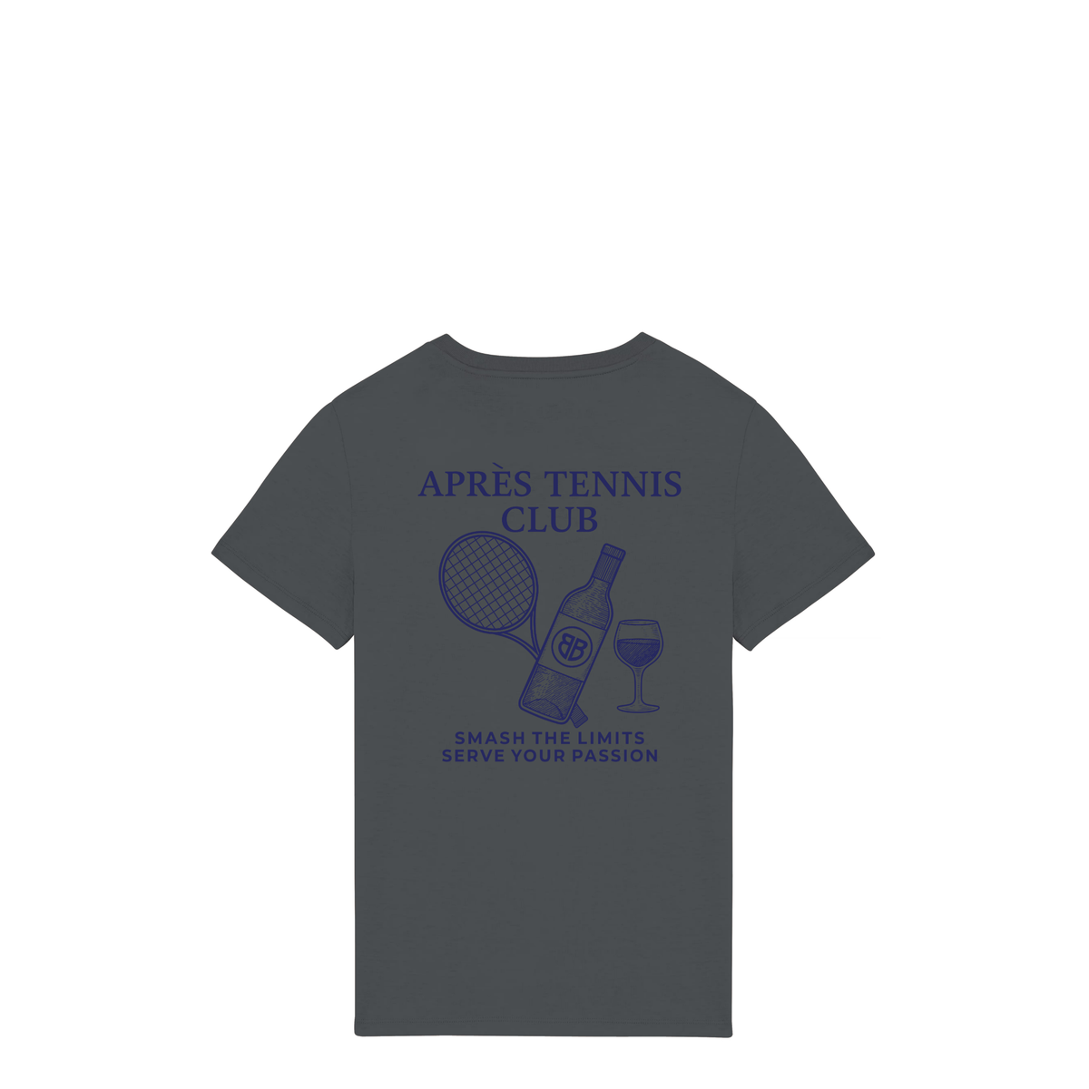 Uniseks T-shirt Après Tennis Club (Navy Blue logo)