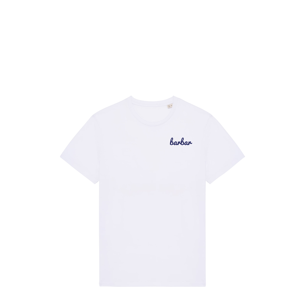 Uniseks T-shirt (BarBar Navy blue logo)