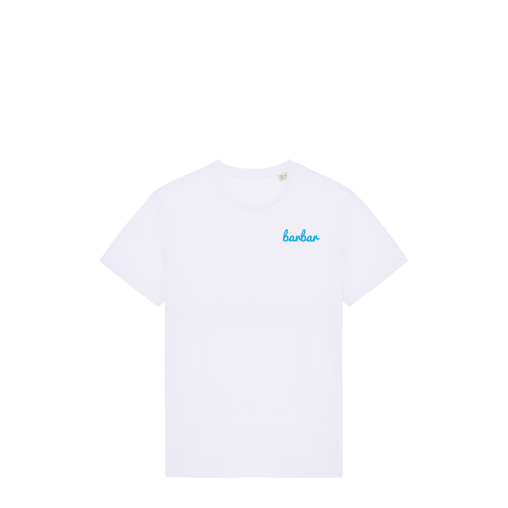 Uniseks T-shirt (BarBar Light blue logo)
