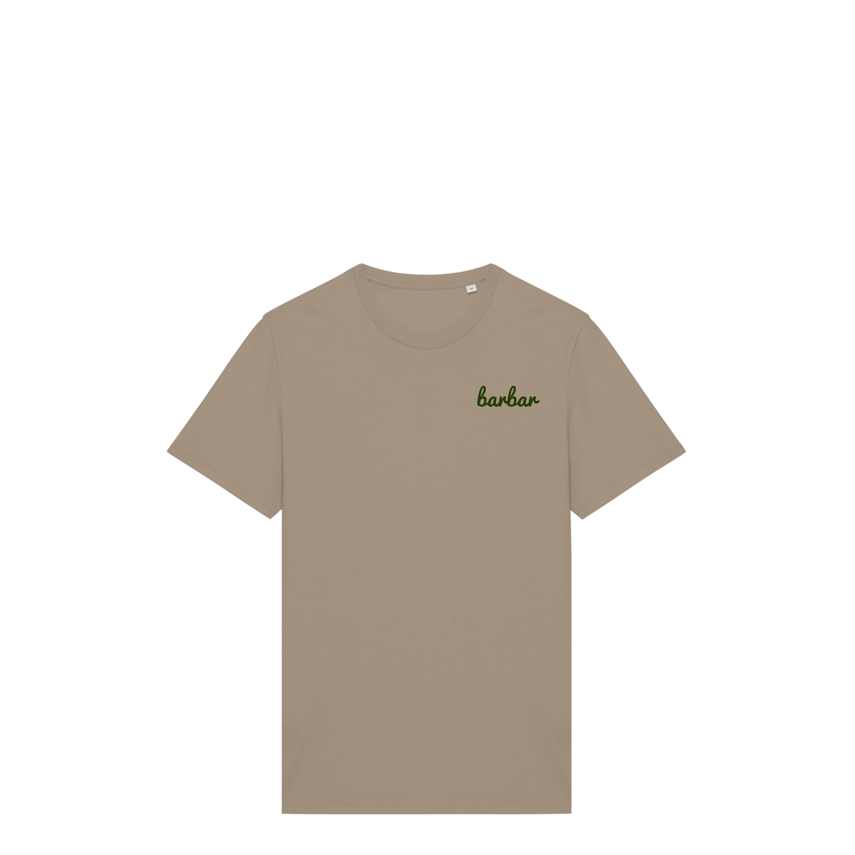 Uniseks T-shirt (BarBar Khaki logo)