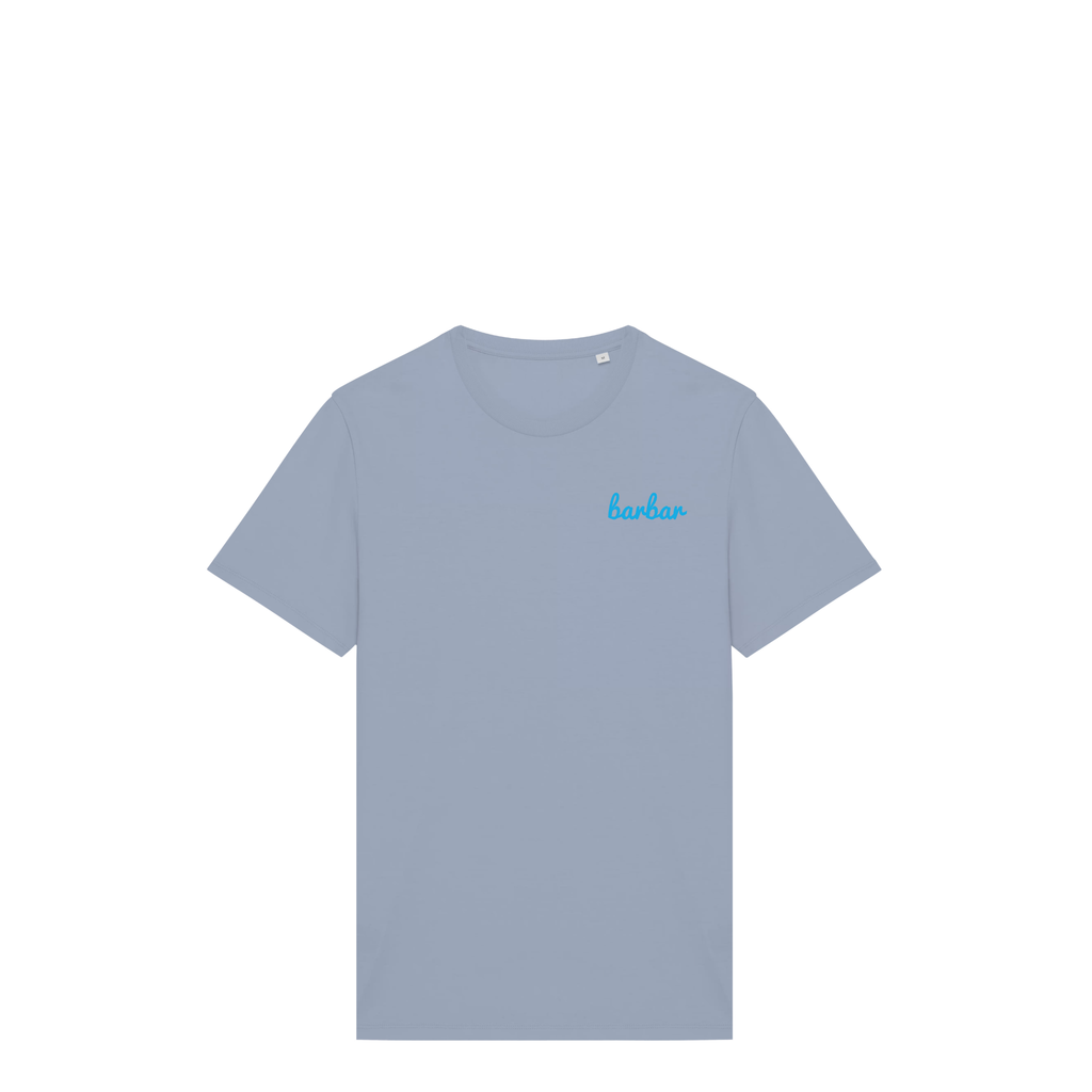 Uniseks T-shirt (BarBar Light blue logo)
