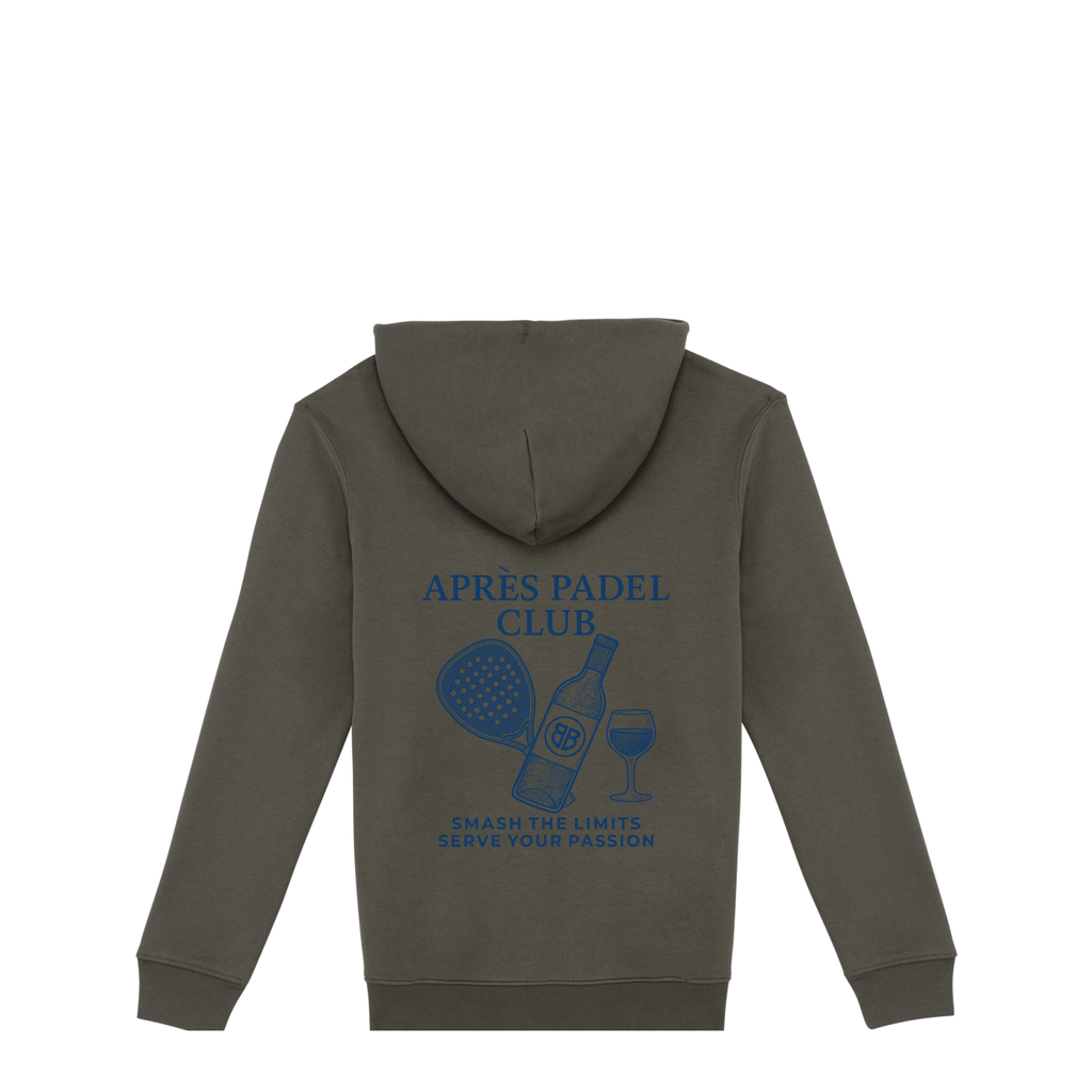 Uniseks Hoodie Après Padel Club (Navy Blue logo)