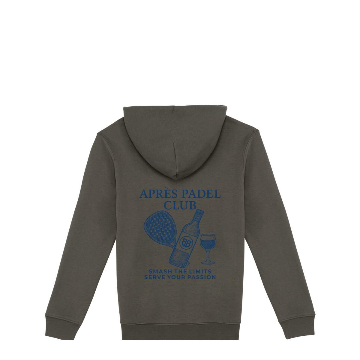 Uniseks Hoodie Après Padel Club (Navy Blue logo)