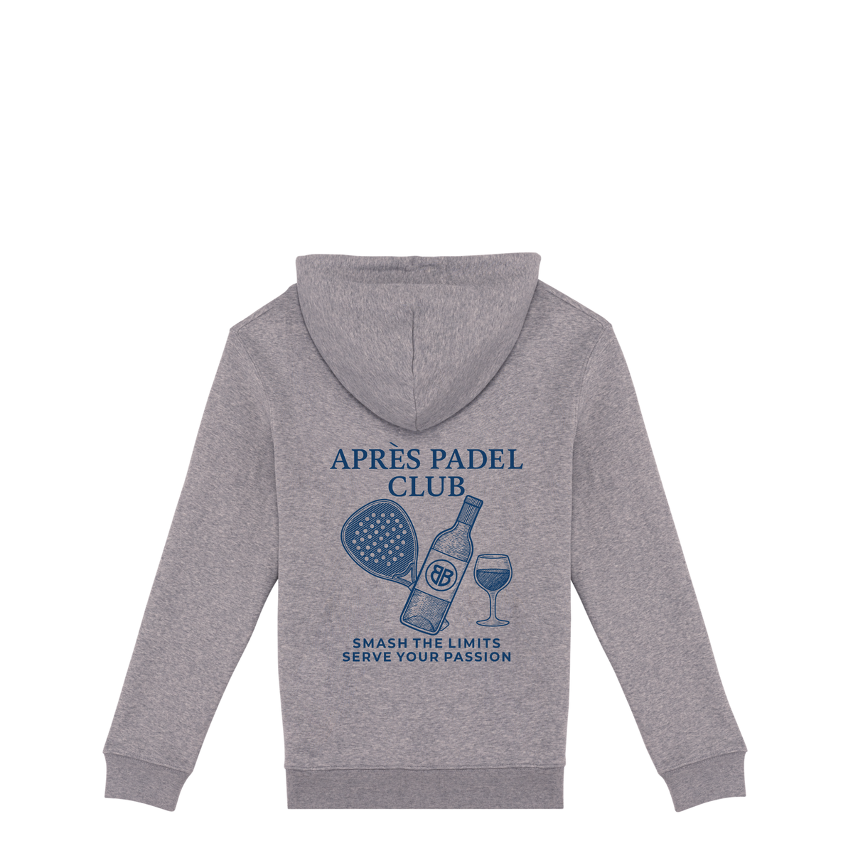 Uniseks Hoodie Après Padel Club (Navy Blue logo)