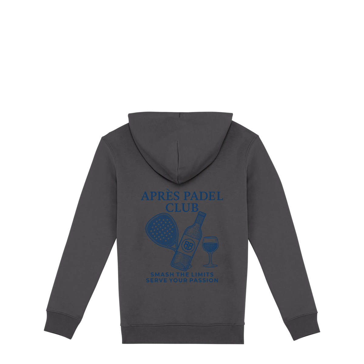 Uniseks Hoodie Après Padel Club (Navy Blue logo)