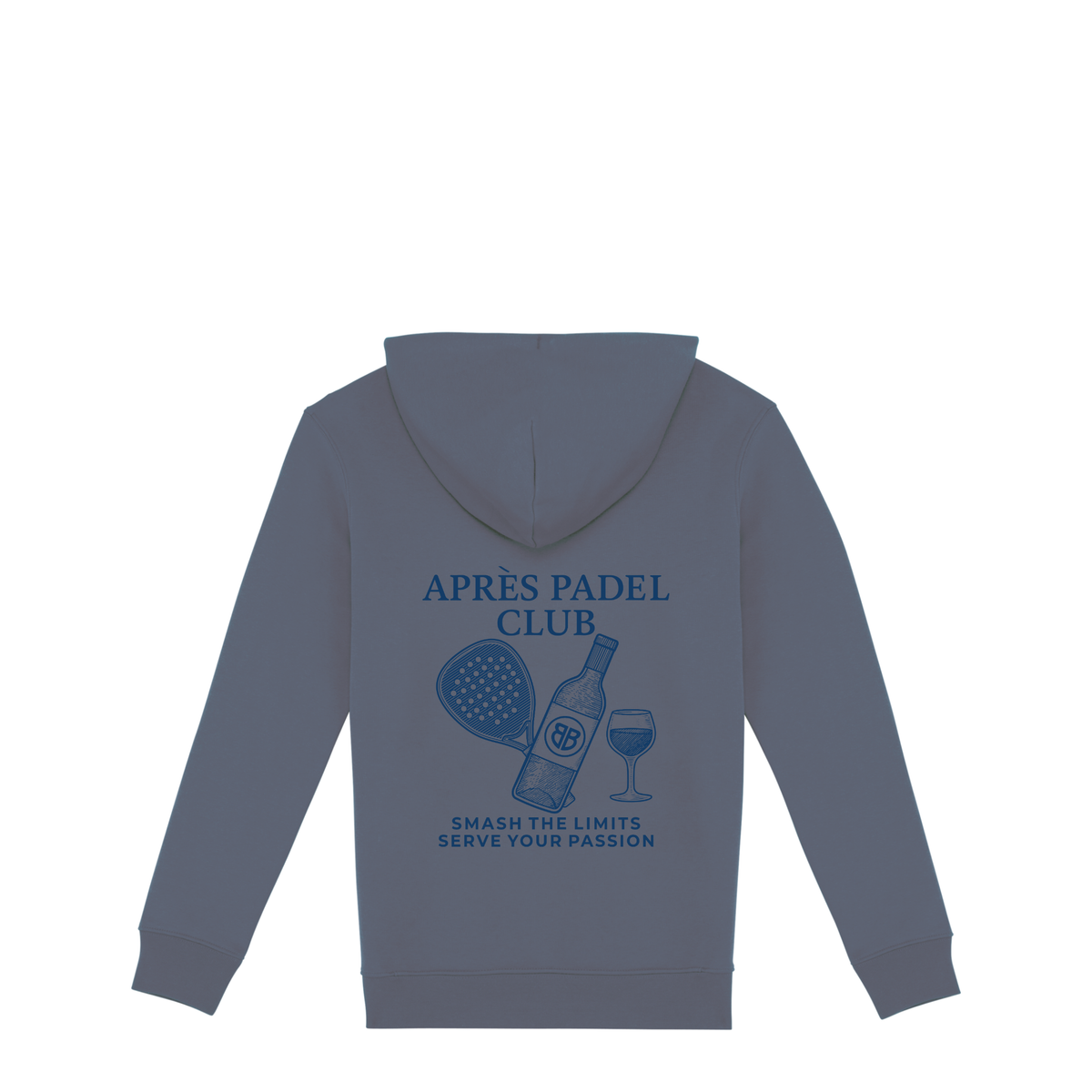 Uniseks Hoodie Après Padel Club (Navy Blue logo)