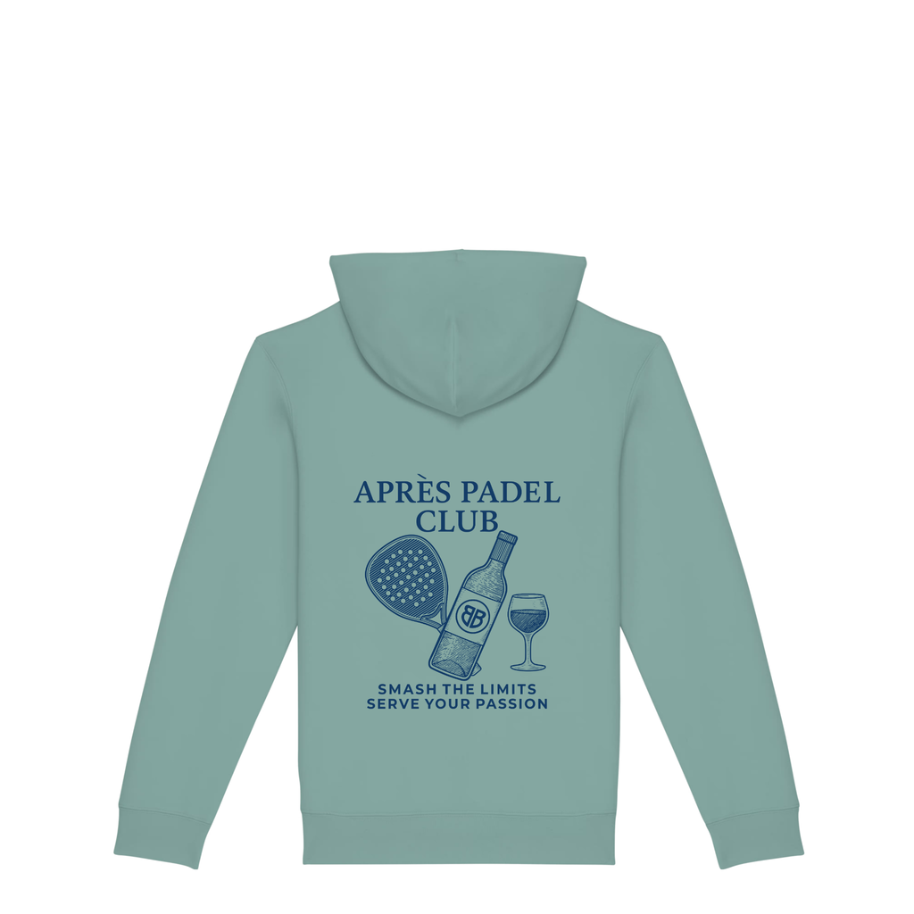Uniseks Hoodie Après Padel Club (Navy Blue logo)