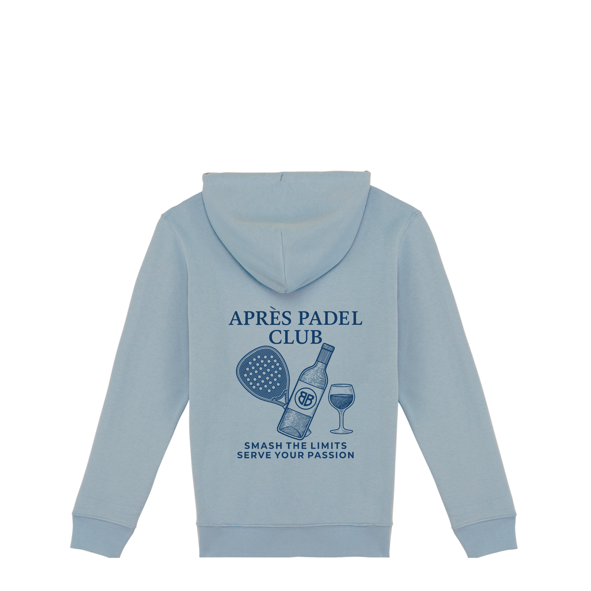 Uniseks Hoodie Après Padel Club (Navy Blue logo)