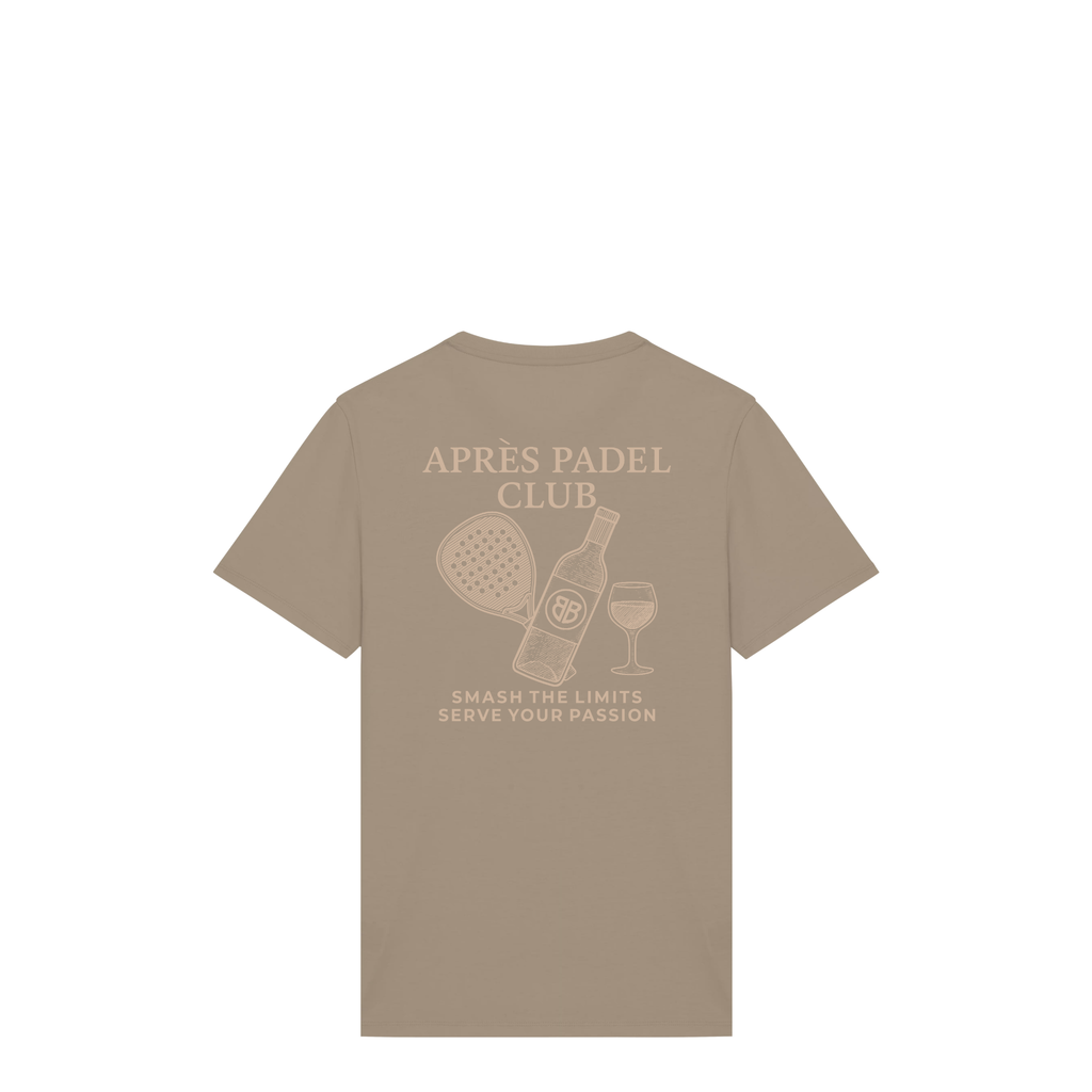 Uniseks T-shirt Après Padel Club (Off-white logo)