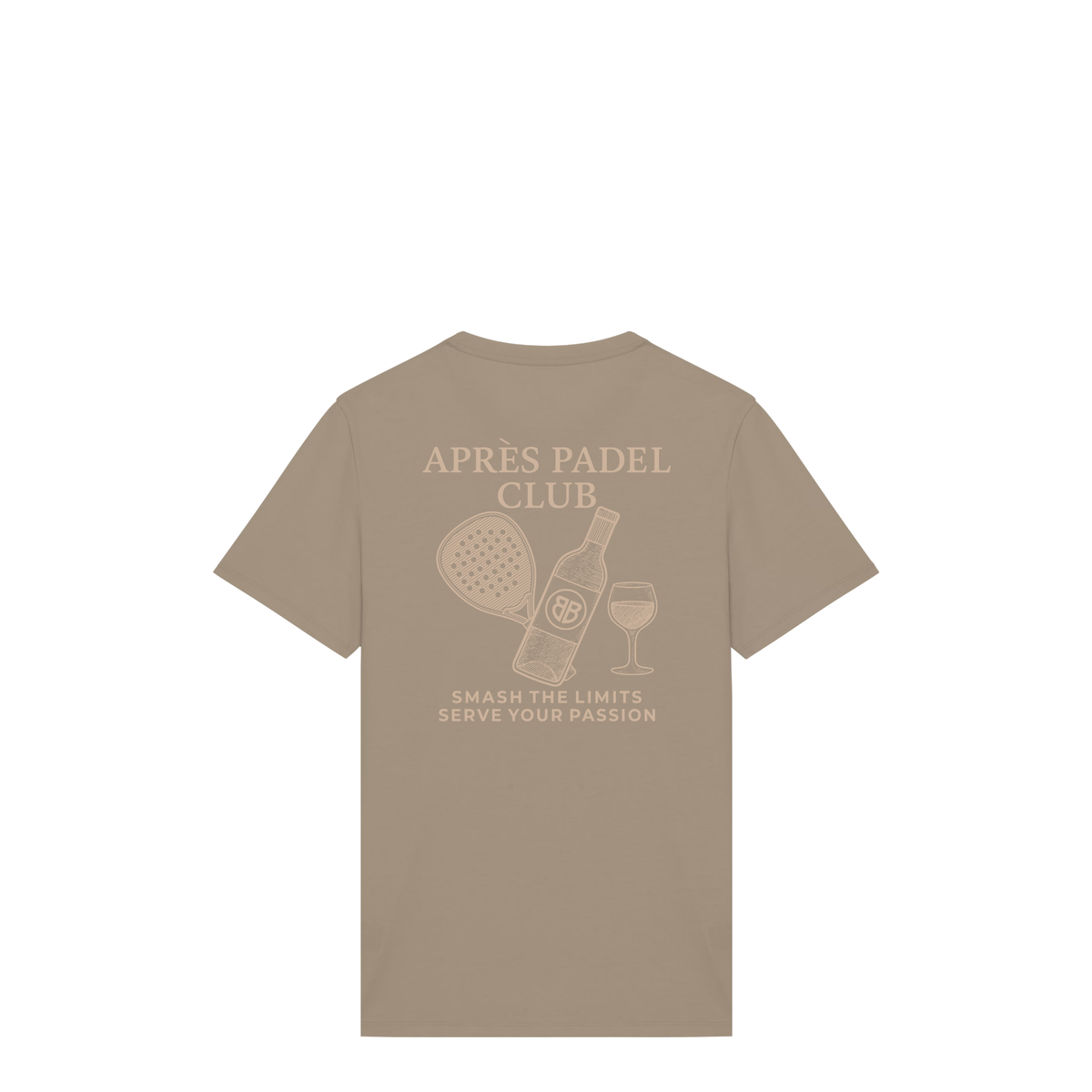 Uniseks T-shirt Après Padel Club (Off-white logo)