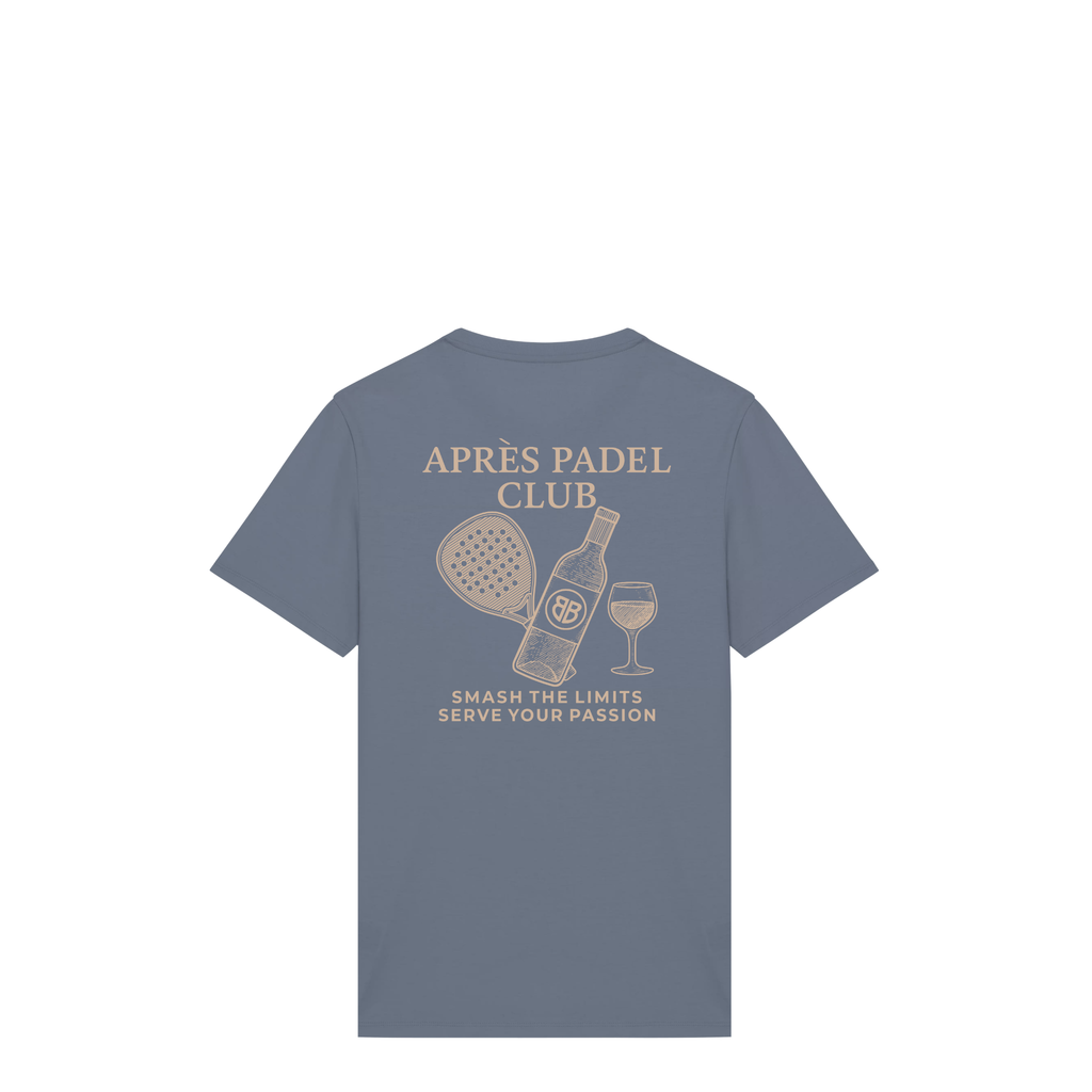 Uniseks T-shirt Après Padel Club (Off-white logo)