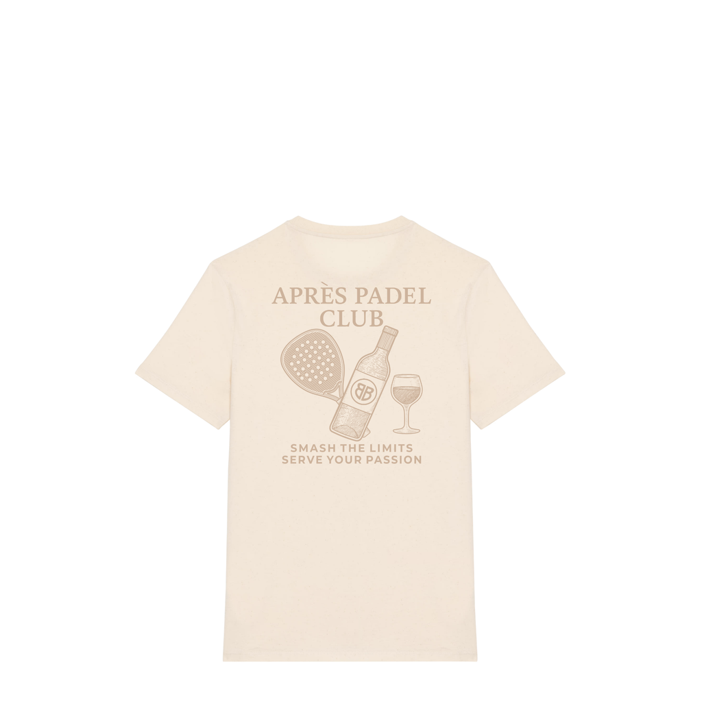 Uniseks T-shirt Après Padel Club (Off-white logo)