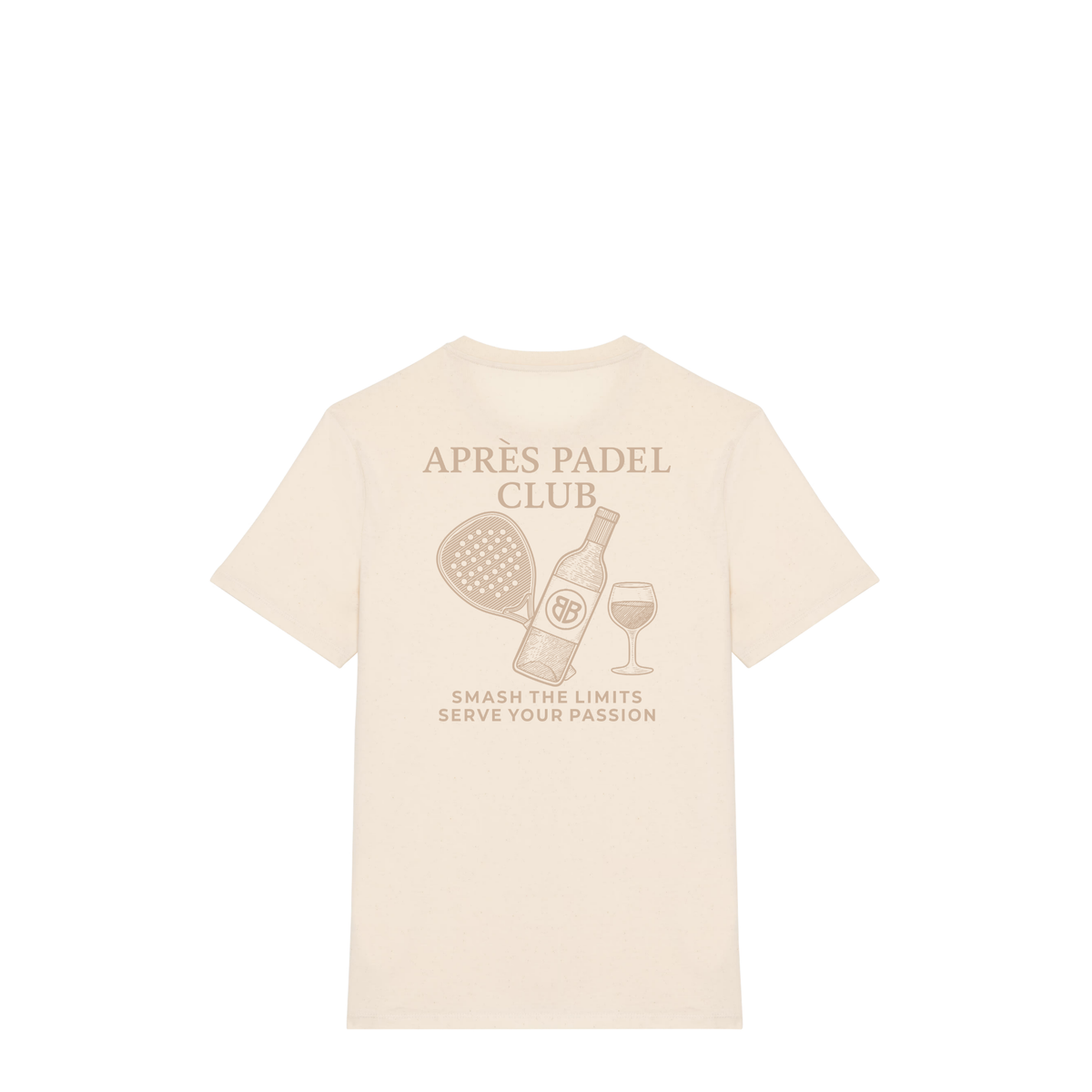 Uniseks T-shirt Après Padel Club (Off-white logo)