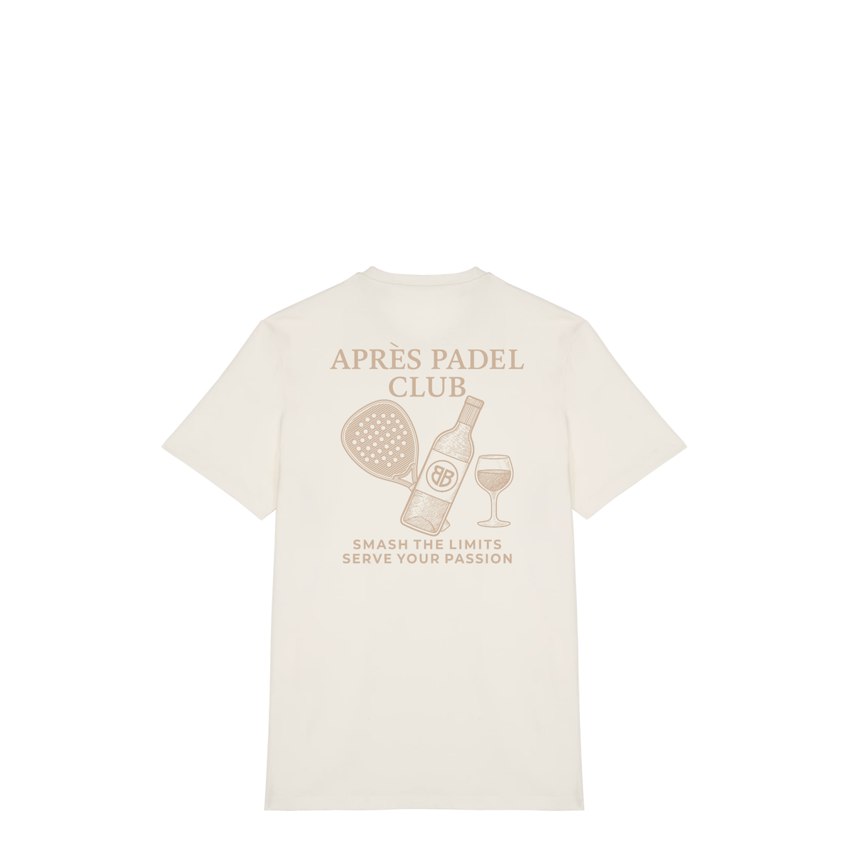 Uniseks T-shirt Après Padel Club (Off-white logo)