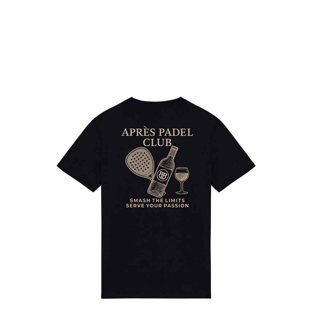 Uniseks T-shirt Après Padel Club (Off-white logo)