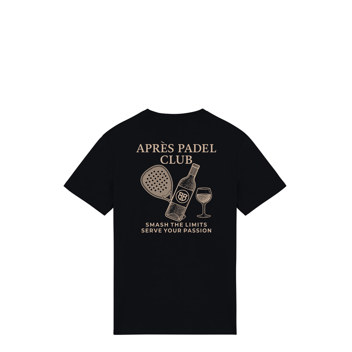 Uniseks T-shirt Après Padel Club (Off-white logo)
