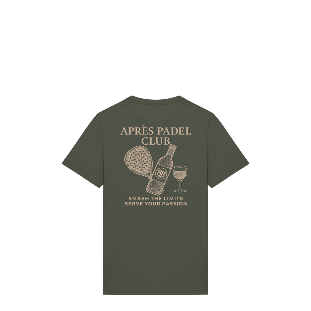 Uniseks T-shirt Après Padel Club (Off-white logo)